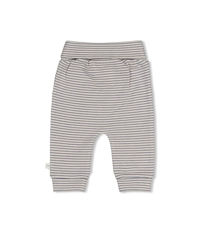 Feetje 52202562 Broek rib met streep - Breakfast Buddy Blauw