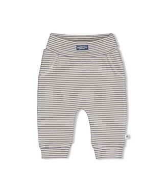 Feetje 52202562 Broek rib met streep - Breakfast Buddy Blauw