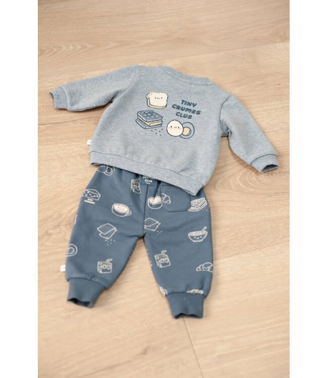 Feetje 52202561 Broek AOP - Breakfast Buddy Blauw