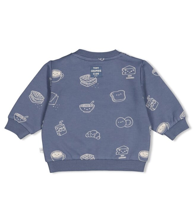 Feetje 51602795 Sweater AOP - Breakfast Buddy Blauw