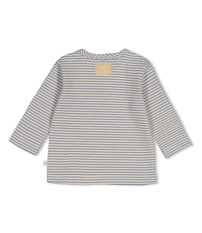 Feetje 51602796 Longsleeve rib met streep - Breakfast Buddy Blauw