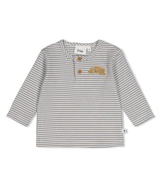 Feetje 51602796 Longsleeve rib met streep - Breakfast Buddy Blauw