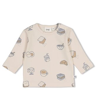Feetje 51602797 Longsleeve AOP - Breakfast Buddy Creme