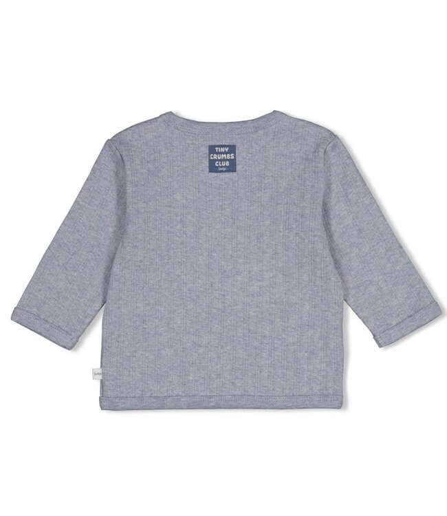 Feetje 51602793 Overslagshirt rib - Breakfast Buddy Blauw melange