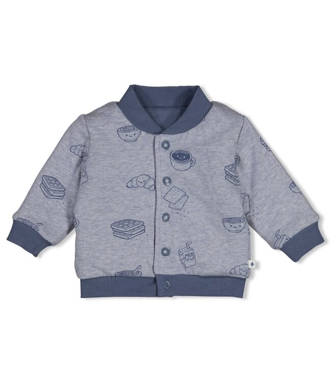 Feetje 51300564 Omkeerbaar bomberjack - Breakfast Buddy Blauw