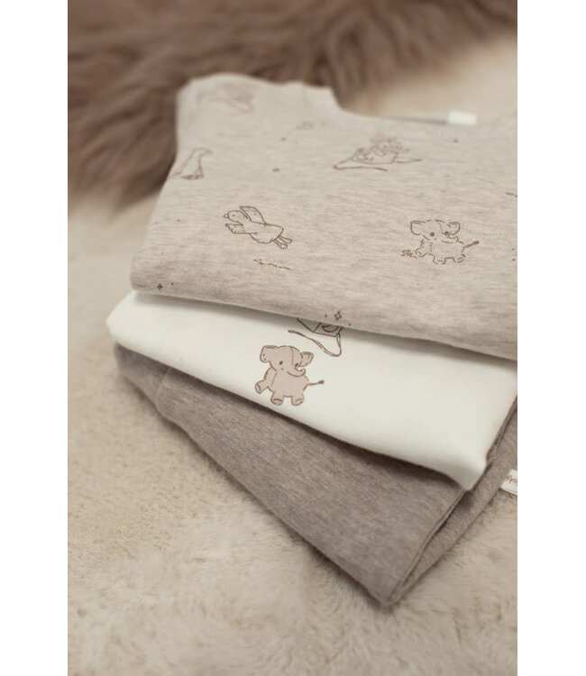 Feetje 51602775 Sweater AOP - The Cuddle Company Taupe melange