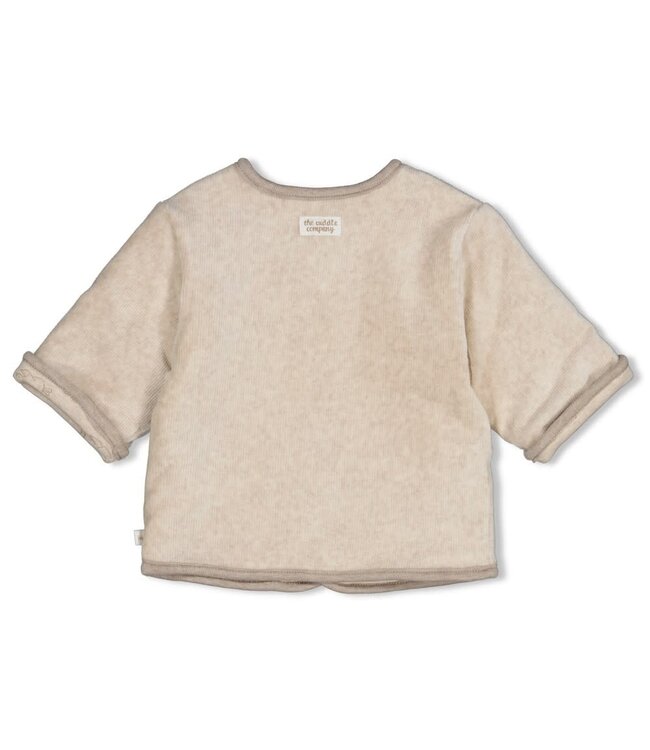 Feetje 51300561 Omkeerbaar jasje velours rib - The Cuddle Company Taupe melange
