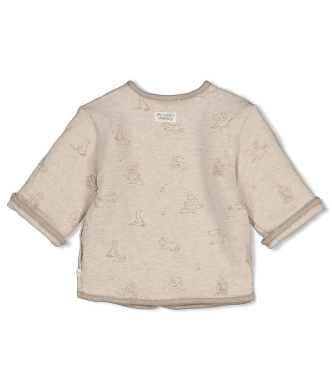 Feetje 51300561 Omkeerbaar jasje velours rib - The Cuddle Company Taupe melange