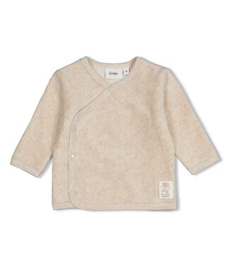 Feetje 51602771 Overslagshirt velours rib - The Cuddle Company Taupe melange