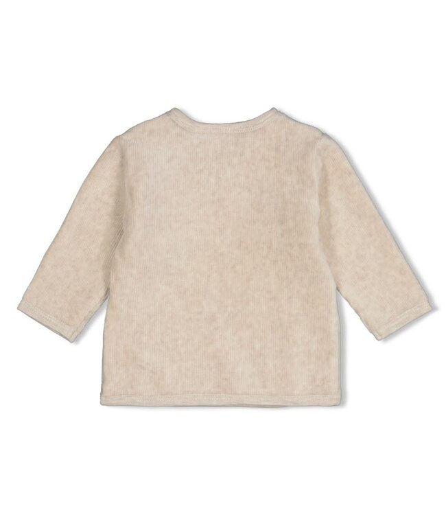 Feetje 51602771 Overslagshirt velours rib - The Cuddle Company Taupe melange