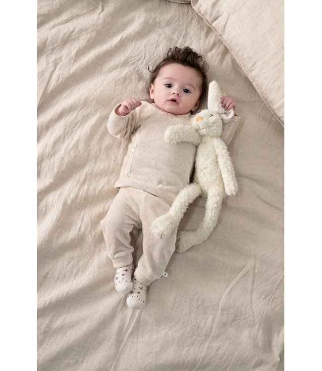 Feetje 51602771 Overslagshirt velours rib - The Cuddle Company Taupe melange
