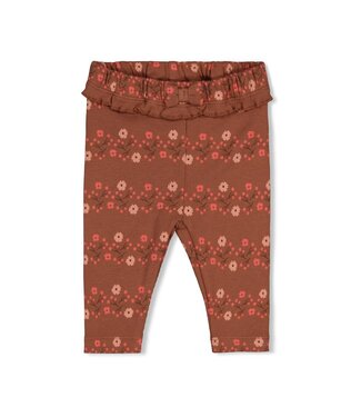 Feetje 52202581 Legging rib AOP - Forest Garden Bruin