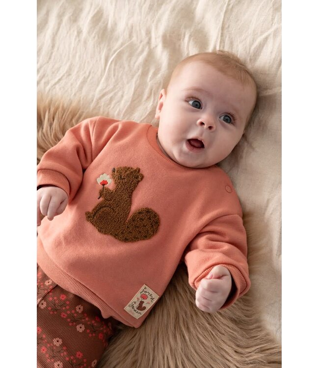 Feetje 52202581 Legging rib AOP - Forest Garden Bruin