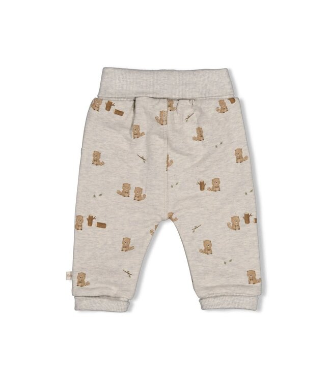 Feetje 52202551 Broek AOP - Tiny Timber Tales Grijs melange