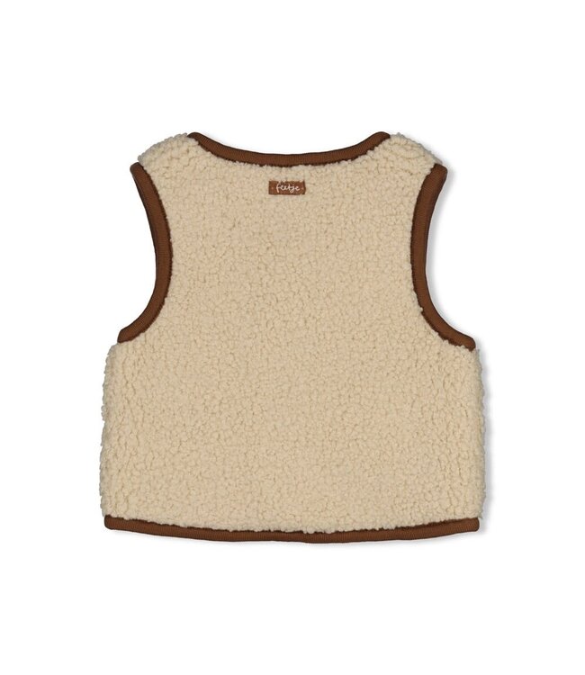 Feetje 51200045 Omkeerbaar teddy gilet - Tiny Timber Tales Offwhite