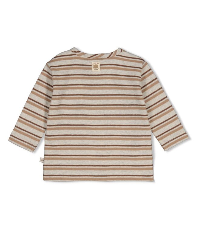 Feetje 51602783 Longsleeve rib met streep - Tiny Timber Tales Grijs melange