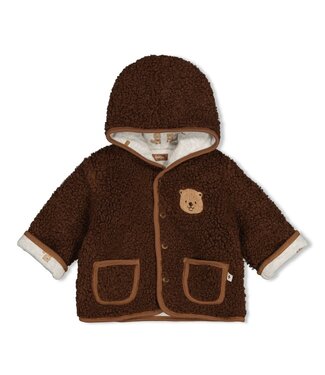 Feetje 51800364 Omkeerbaar teddy jasje met capuchon - Tiny Timber Tales Bruin
