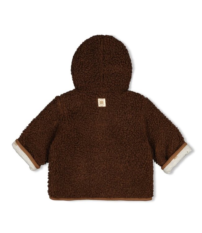 Feetje 51800364 Omkeerbaar teddy jasje met capuchon - Tiny Timber Tales Bruin