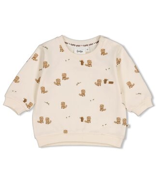 Feetje 51602785 Sweater AOP relaxed fit - Tiny Timber Tales Offwhite