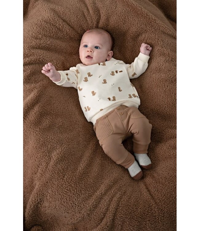 Feetje 51602785 Sweater AOP relaxed fit - Tiny Timber Tales Offwhite