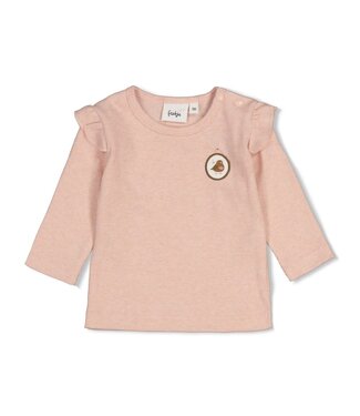 Feetje 51602810 Longsleeve rib - Fall in Love Roze melange