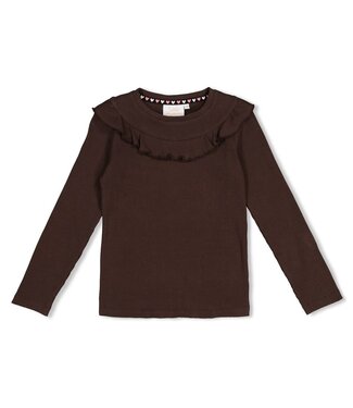 Jubel Meisjes Longsleeve Chocolade bruin