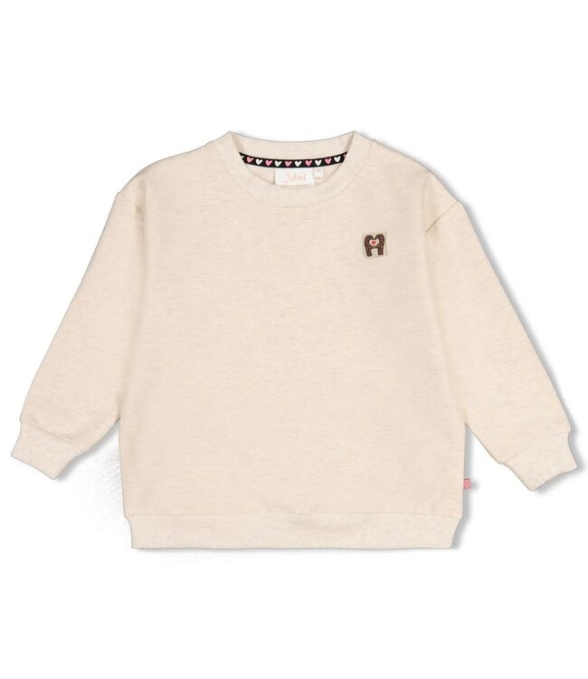 Jubel 91600487 Sweater met backprint relaxed fit - City Chic Offwhite melange