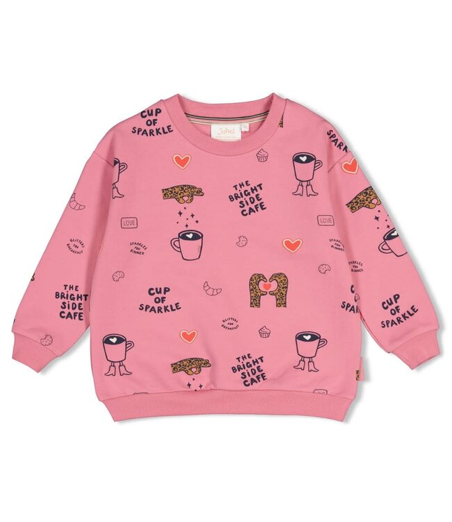 Jubel 91600490 Sweater AOP relaxed fit - City Chic Roze