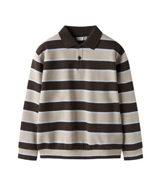 Name it 13249178 NKMROMEO LS NREG SWEAT POLO BRU Brown