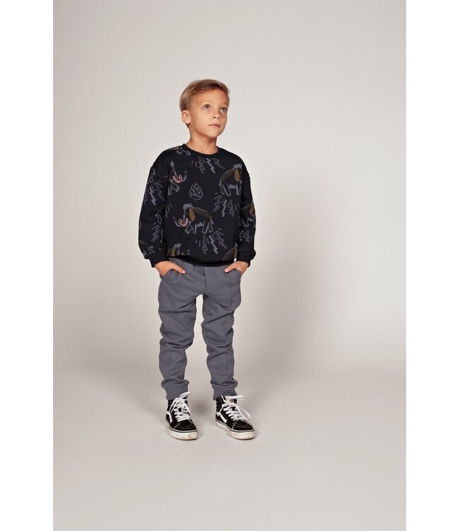 Sturdy 71600681 Sweater AOP relaxed fit - Rock the Earth d.Blauw