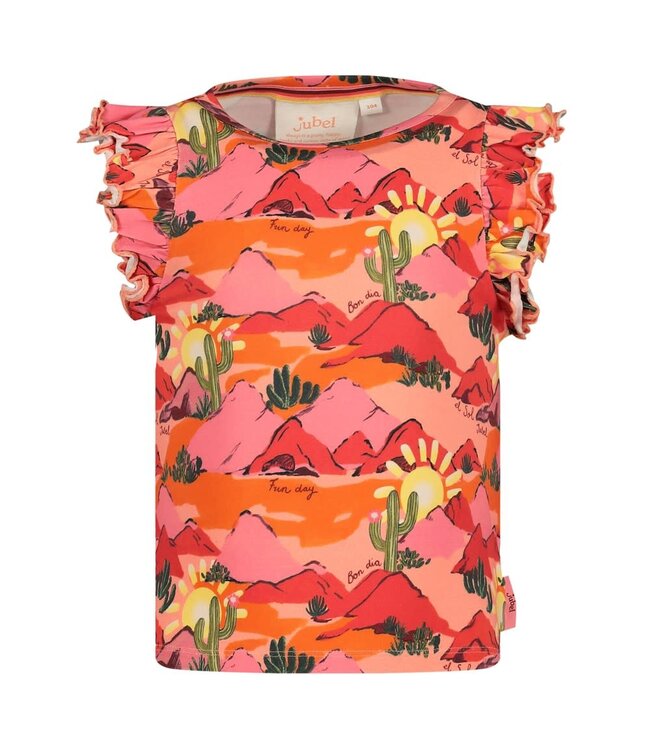 Jubel 91700435 T-shirt AOP - Salsa Sunset Zalm