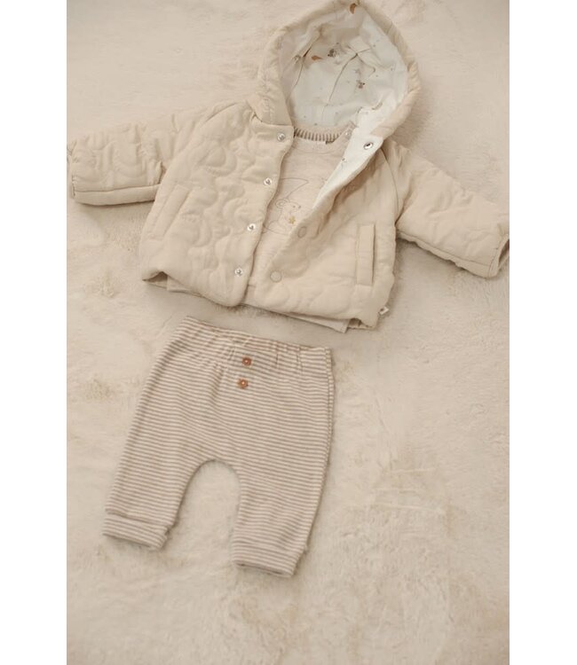 Feetje 52202569 Broek rib met streep - Over the Moon for You Taupe