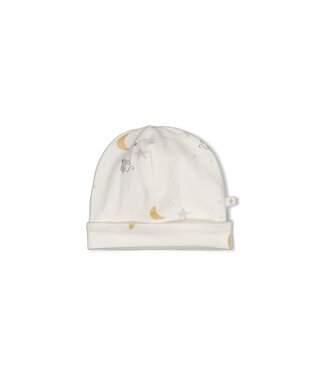 Feetje 53100762 Mutsje AOP - Over the Moon for You Offwhite