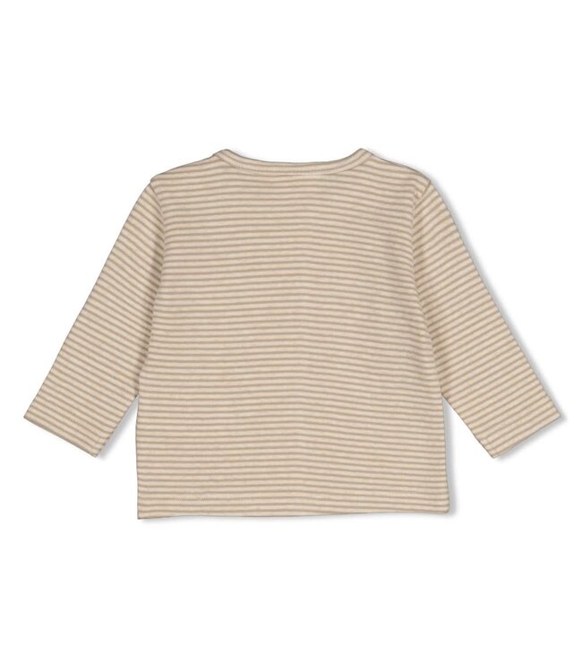 Feetje 51602804 Longsleeve rib met streep - Over the Moon for You Taupe