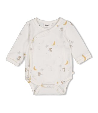 Feetje 50200269 Wikkelromper AOP - Over the Moon for You Offwhite