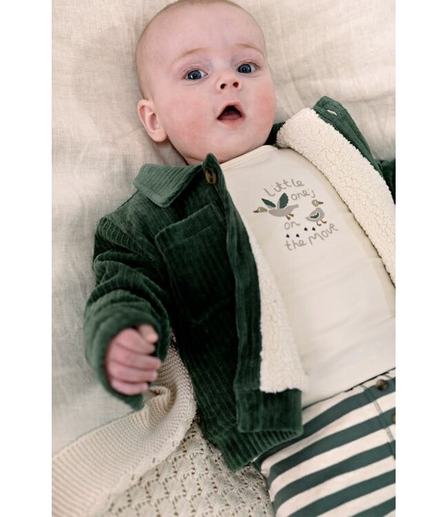 Feetje 51300579 Jasje velours rib - Wiggle and Waddle Groen