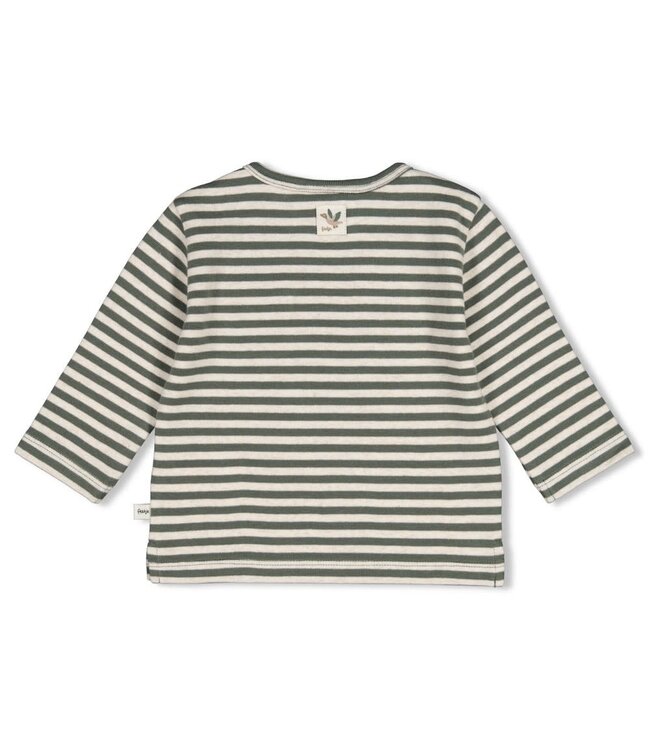 Feetje 51602837 Longsleeve rib met streep - Wiggle and Waddle Groen