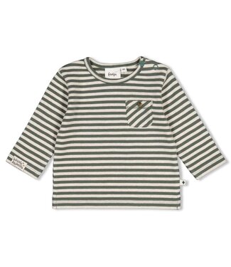 Feetje 51602837 Longsleeve rib met streep - Wiggle and Waddle Groen
