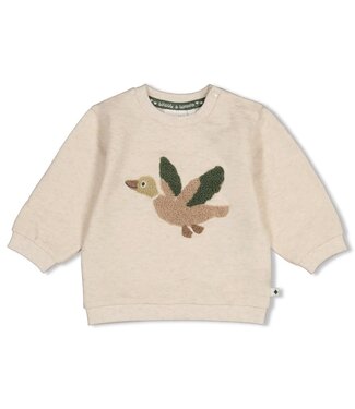Feetje 51602840 Sweater - Wiggle and Waddle Offwhite melange
