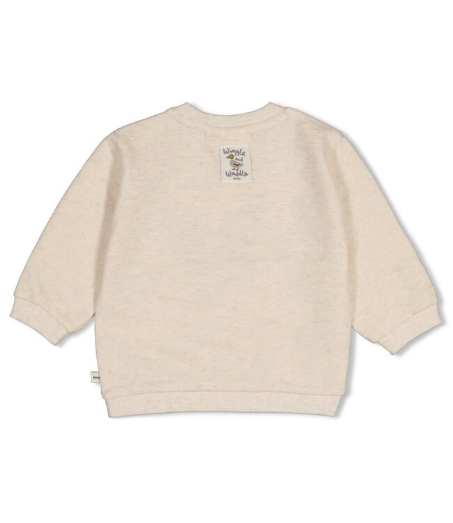 Feetje 51602840 Sweater - Wiggle and Waddle Offwhite melange