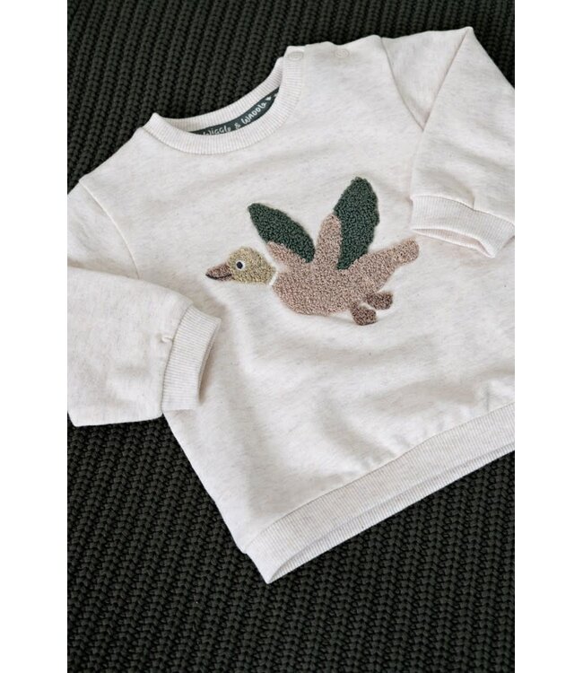Feetje 51602840 Sweater - Wiggle and Waddle Offwhite melange