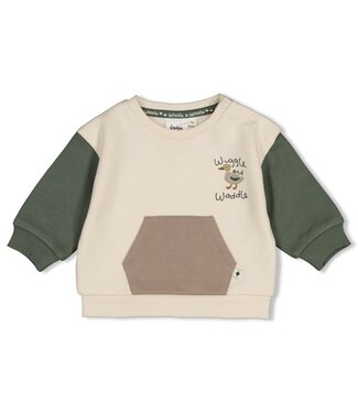 Feetje 51602841 Sweater relaxed fit - Wiggle and Waddle Offwhite