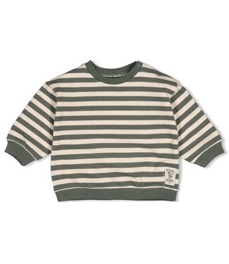 Feetje 51602842 Sweater streep oversized - Wiggle and Waddle Groen