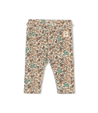Feetje 52202632 Legging rib AOP - Lucky Bloombird Offwhite