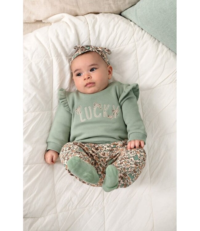 Feetje 52202633 Broek AOP - Lucky Bloombird Offwhite