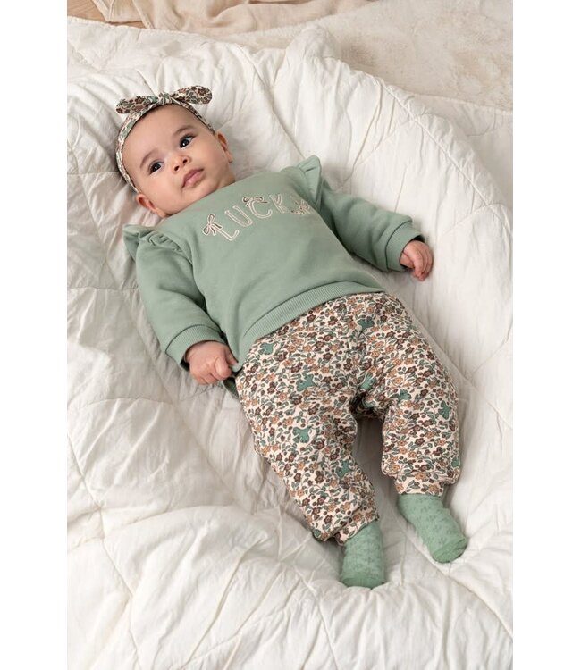 Feetje 52202633 Broek AOP - Lucky Bloombird Offwhite