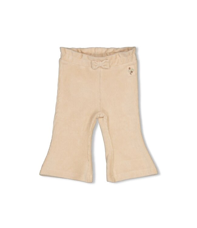 Feetje 52202634 Flare broek velours rib - Lucky Bloombird Offwhite