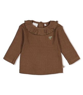 Feetje 51602890 Longsleeve pointelle rib - Lucky Bloombird Bruin