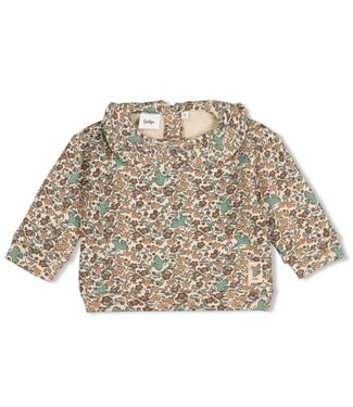 Feetje 51602886 Sweater AOP relaxed fit - Lucky Bloombird Offwhite