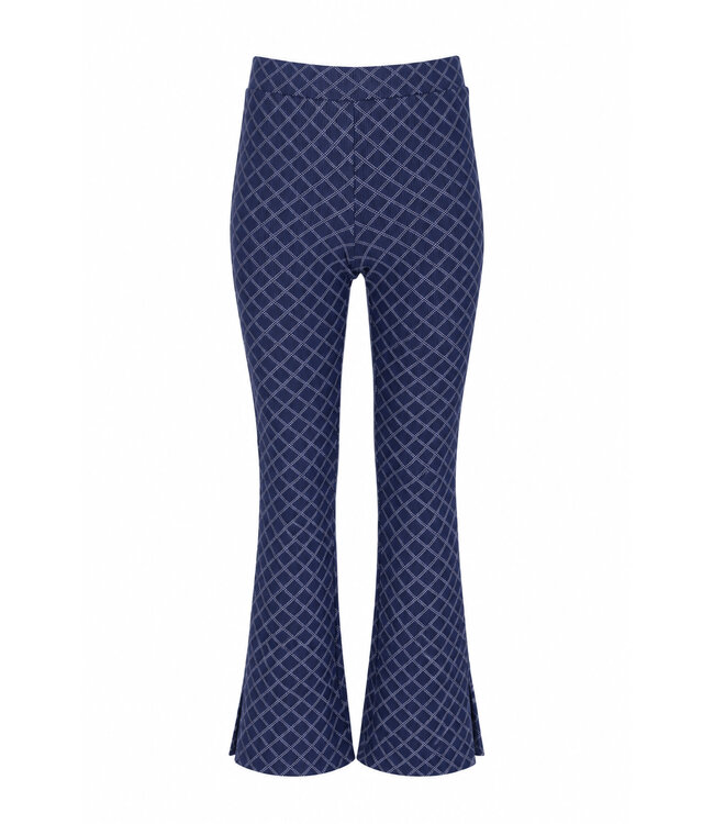 B.NOSY Y607-5637 Priya Flared Pants 155 Navy Smart check